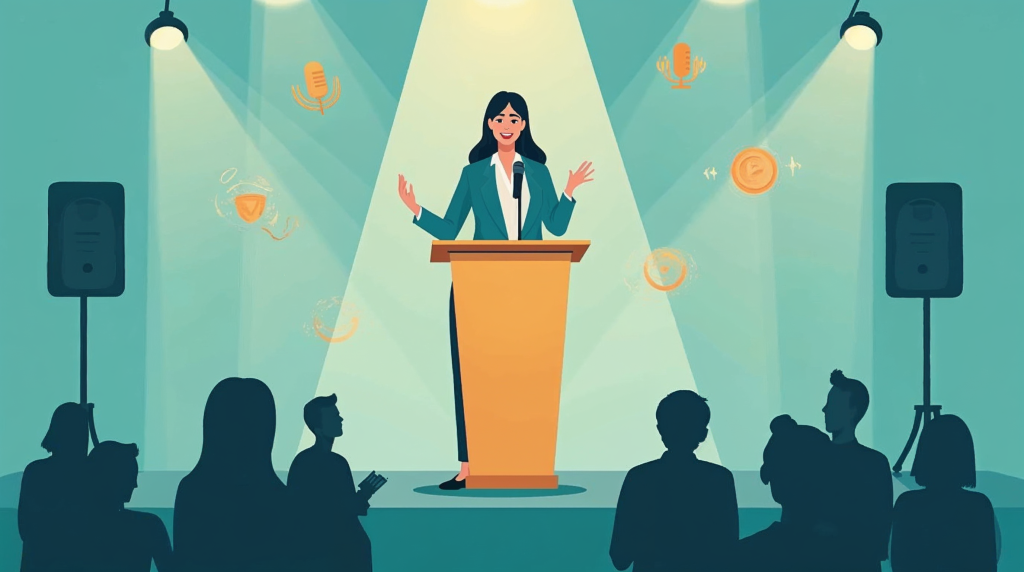 Podcast and media page hero illustration